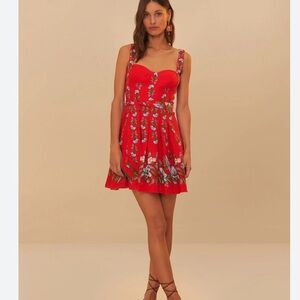 Floral Red Dress